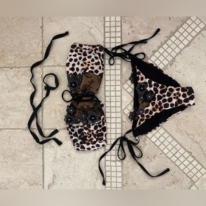 Beach Bunny Leopard Lace Bikini